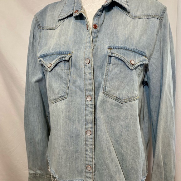 MNG Mango Jeans Denim Jacket/Top - Picture 2 of 8